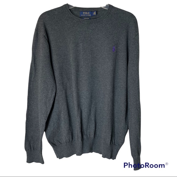 Polo Ralph Lauren Other - Polo Ralph Lauren Long Sleeve Crew Neck Jersey Shirt Grey Like New Cotto…